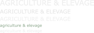 AGRICULTURE & ELEVAGE AGRICULTURE & ELEVAGE AGRICULTURE & ELEVAGE agriculture & elevage agriculture & elevage